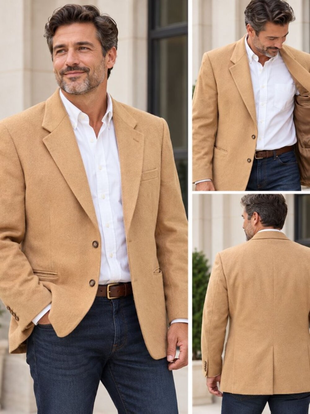 Brooks Brothers Men’s Blazer 46L Camel Tan Wool Sport Coat Old Money
